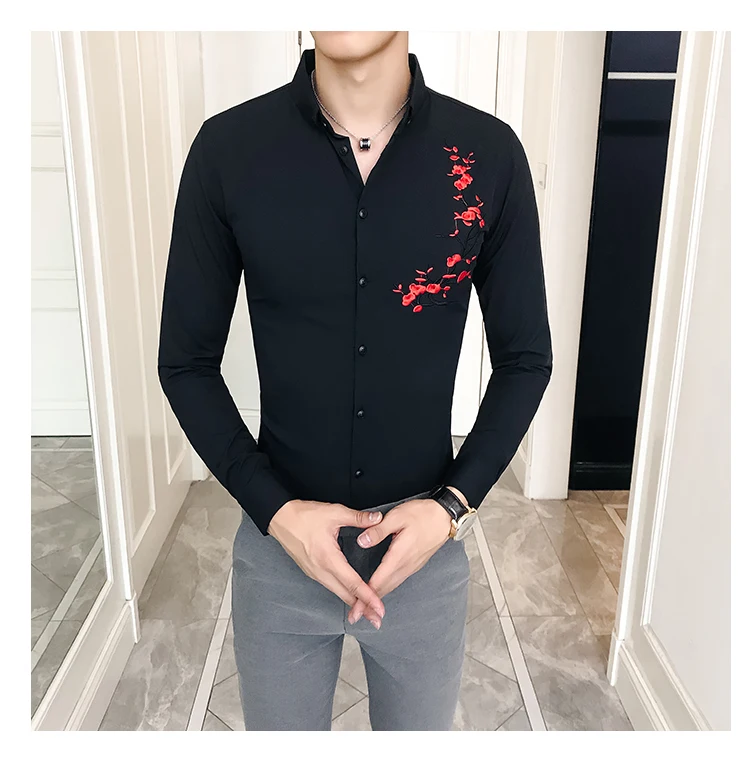 Рубашка барокко с кисточками Мужская Camicia Barocco Мужская Клубная одежда мужские рубашки черная Camisa Social белая свободная одежда рубашки Весна