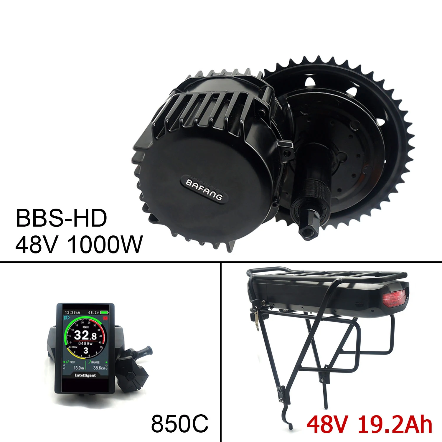Bafang 8FUN 48V 1000W BBSHD MMG320 19.2Ah литий ионный аккумулятор Средний центральный двигатель