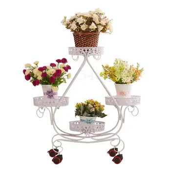 

Flower Rack Rack Indoor Iron Heart-shaped Flower Pot Rack Living Room Balcony Floor Green Cypress Flower Rack Multilayer Plant S