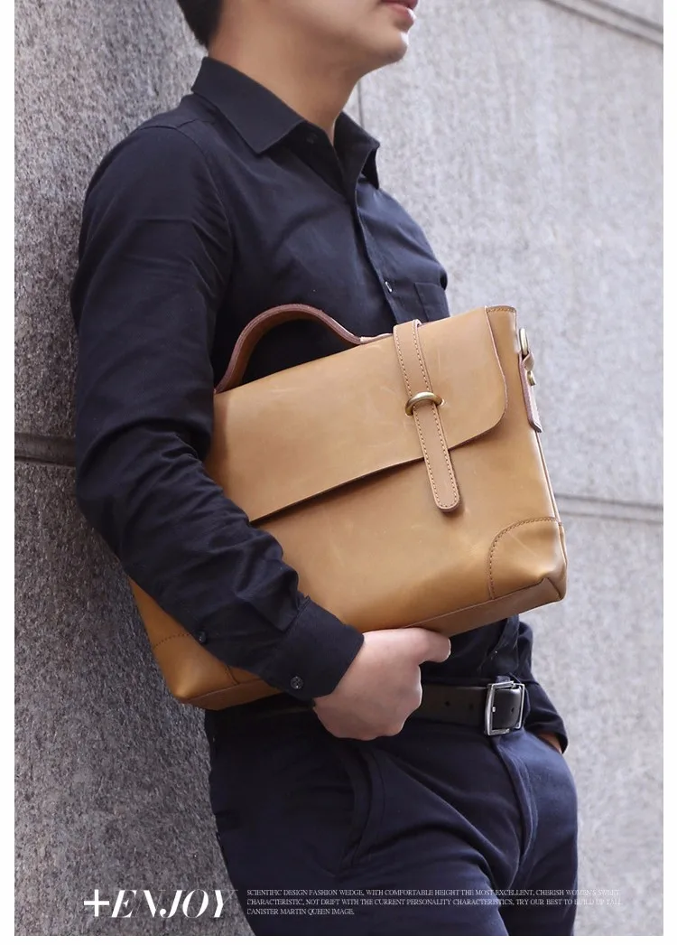 New Brand Designer Stye Men Vintage Messenger Bag Genuine Cow Leather Male Luxury Business Retro Shoulder Bags Briefcase Totes