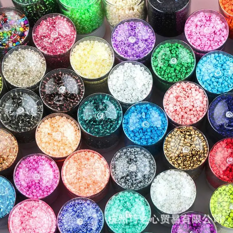 

10 Colors 2mm Mini Pony Glass Seed Beads DIY Beading Bracelet Necklaces Key Chains Jewelry Making Art Crafting 30000Pcs