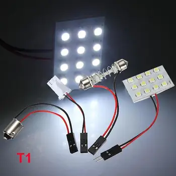 

12/24/36/48 LED 3528 SMD Car Light Panel T10 Festoon BA9S Adapter 2020