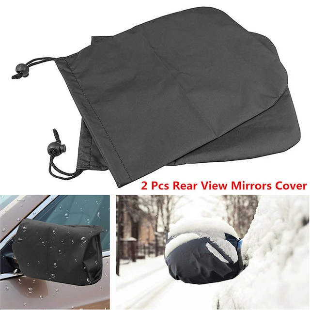 2Pcs Schwarz Auto Auto Rückansicht Seiten Spiegel Frost Schutz Schnee Eis  Winter Wasserdichte Abdeckung Spiegel abdeckung sonnenschutz schnee tuch -  AliExpress