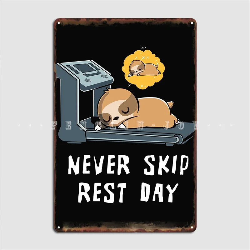 

Funny Sloth Metal Sign Mural Plates Pub Printing Tin Sign Poster