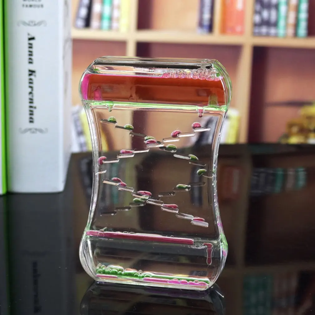

OCDAY Liquid Oil Droplet Dynamic Water Leakage Hourglass Bubble Ornaments Best Birthday Gift For Children Women kids child
