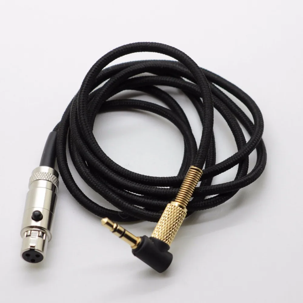 5N OCC OFC Nylon Braided Replacement Mini XLR 3 Pin Female Cable Extension Cord For Pioneer HDJ-2000 HDJ2000 HDJ 2000 Headphones