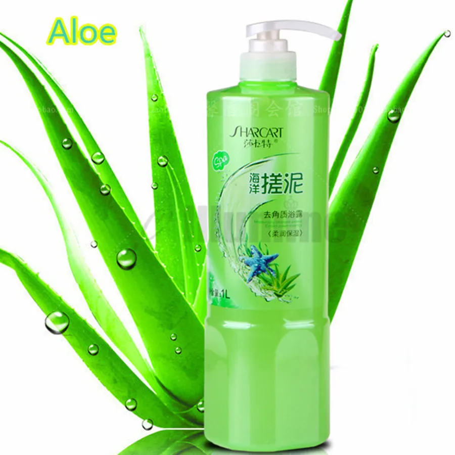 Aloe Vera Скраб для тела грязевая отшелушивающая гель для душа чистый удалить омертвевшие чешуйки кожи ванны расслабиться 1000 мл Красота оборудование для профессиональных салонов, 1 кг - Цвет: Aloe Vera