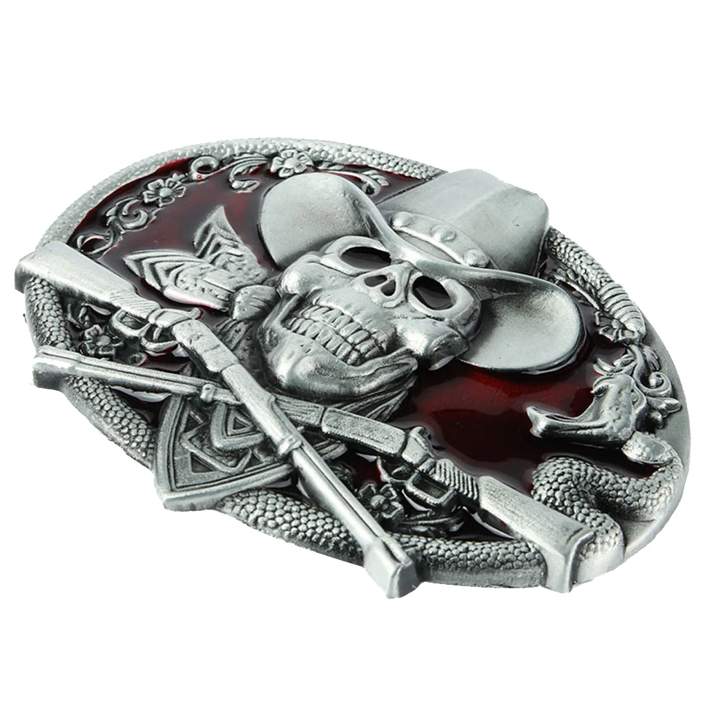 Skull Skeleton Belt Buckle Ghost Mens Jewelry Hip Hop Motorcycle Belt Buckle