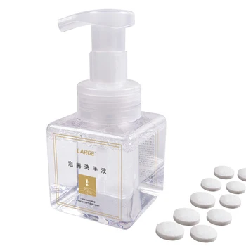 

200ml Bottle With 10PCS Effervescent Tablets Effervescent Hand Sanitizer Washing Foam Hand Sanitizer Travel Dispenser Bottle