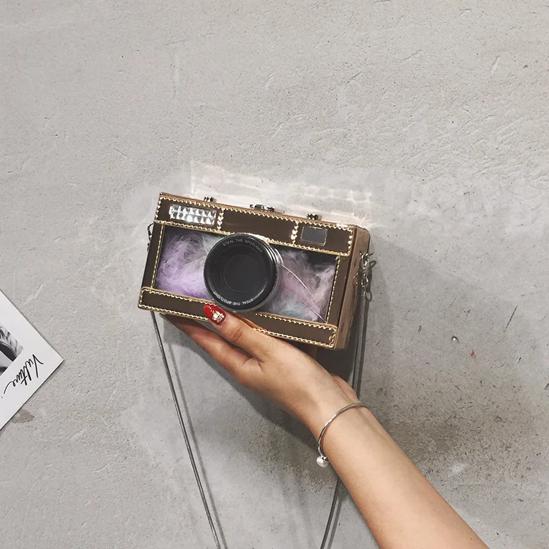 

JIULIN Personalized Design Fashion Camera Shape Clutch Nubuck Shoulder Bag Ladies Casual Mini Messenger Bag Purse