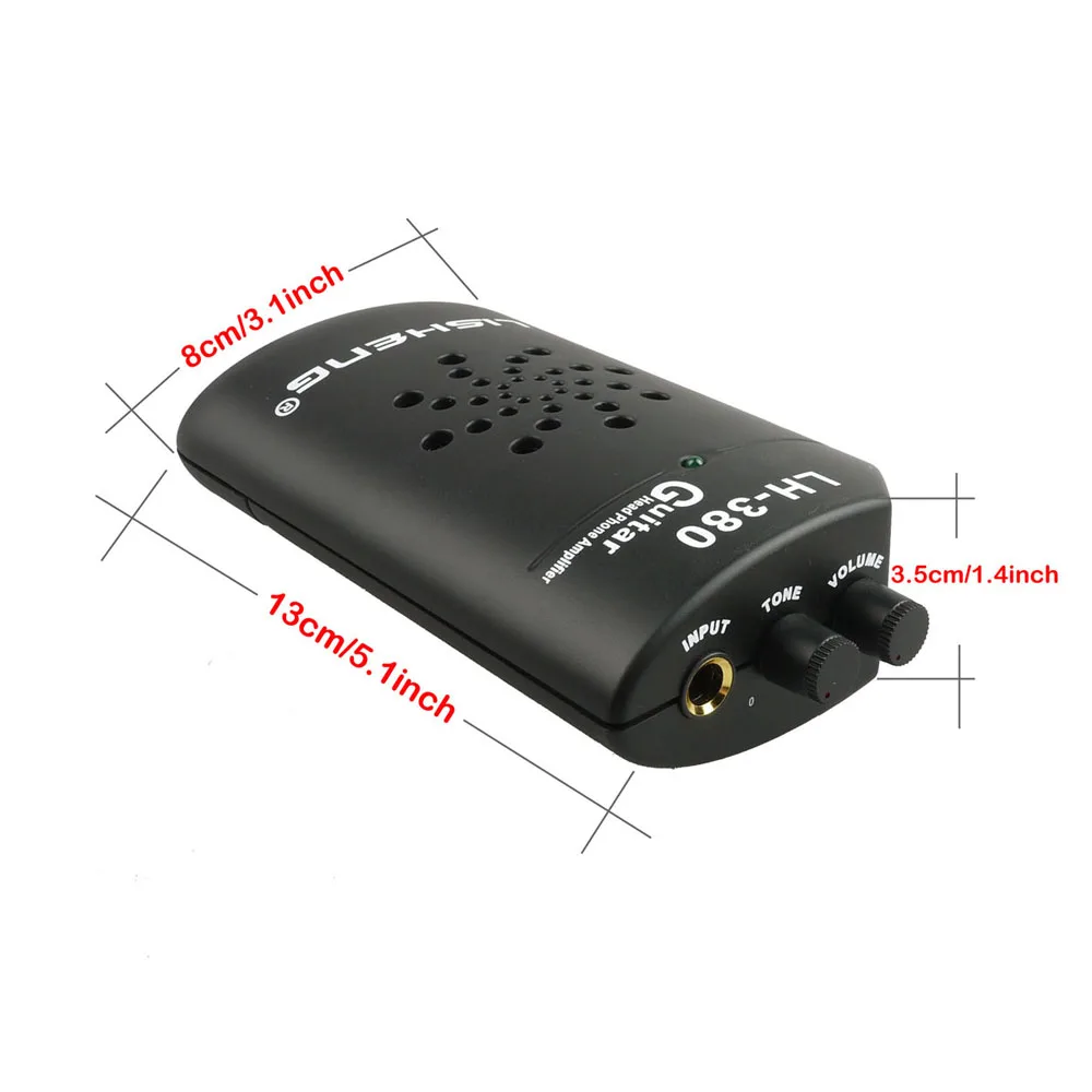 Portable Electric Bass Mini Guitar Amplifier 9V 1 3W Audio Guitar Amp With Clip Headphone Speaker with Guitar Patch Cord Cable
