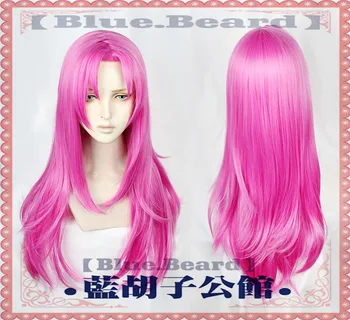 

Japan Anime JoJo's Bizarre Adventure Golden Wind BOSS Diavolo Diaboro Cosplay Wig 80cm Long Rose Red Party Hair+ Wig Hat