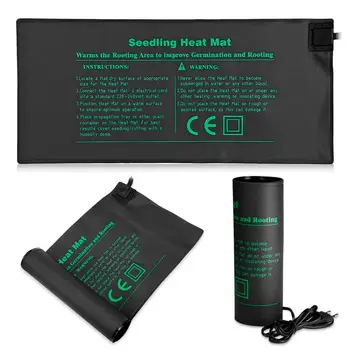 

EU plug Durable Seedling Heat Mat Plant Seed Germination Propagation Clone Starter Pad Warm Hydroponic Heating Pad 52 X 24cm
