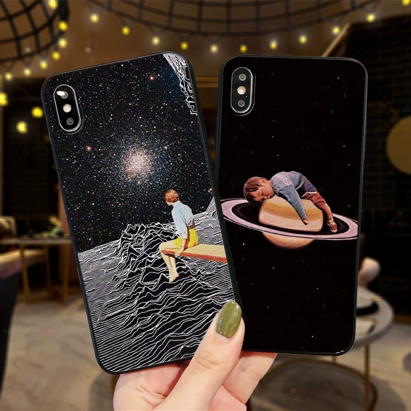 Mobile Phone Cases FOR Xiaomi mi 8 9 SE MI 6X MIX 2S 3 F1 color retro planet astronaut CC9E CC9 A2 LITE 9T A3 PRO | Мобильные