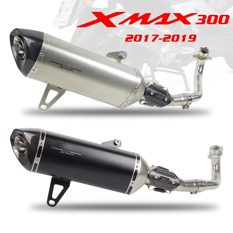 Xmax 300 250 Scarico Slip-On Testine Per Tubi Completi Silenziatore In Fibra Di Carbonio Catalizzatore Per Tubo Di Scarico Per Yamaha Xmax 250 300 Cc 