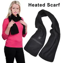 Winter Electric Heated Warming Scarf With Neck Heating Pad Black USB Power Supply Electric Heated Neck Wrap For OutdoorMen Women