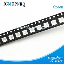 100 шт./лот зеленый свет 5050 Светодиодный индикатор SMD супер 5050 Светодиодный