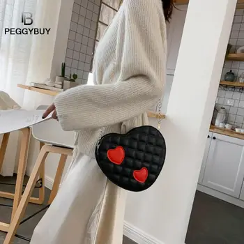 

Mini Small women's Crossbody bag Fashion Love Heart Messenger Bags Women PU Leather Chain Shoulder Handbag Female Handbags bolsa