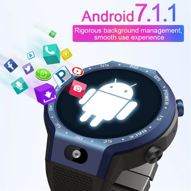 Умные часы с двойной системой Android 7 1 39 дюйма 5 МП HD камера 4G Интернет Wi Fi смартфон