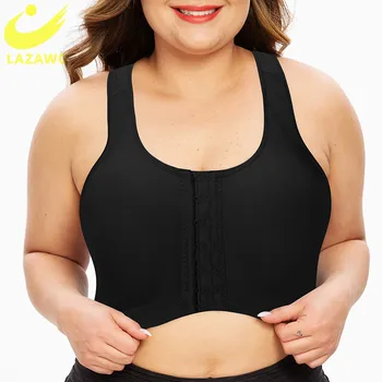 LAZAWG Women Sports Bra Shockproof Gym Fitness Vest Breathable Yoga Posture Corrector Underwear Hook Brassier