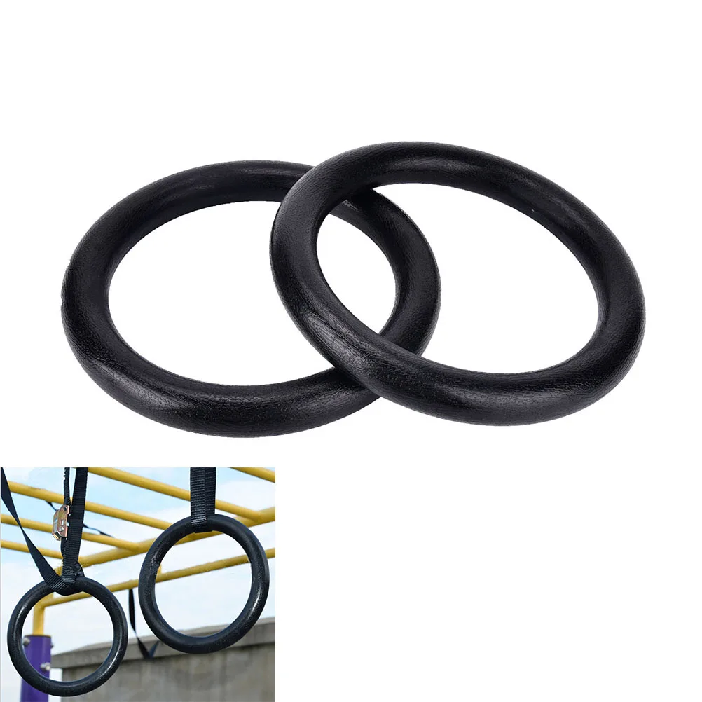New 2pcs/pairs ABS ring Portable Crossfit Gymnastics Rings Gym Shoulder Strength Home Fitness Training Equipment