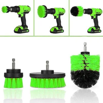 

3pcs Set Car Wash Electric Brush Drill Scrubber Hard Bristle Auto Detailing Cleaning Tools RV Parts Accessories Cleaner