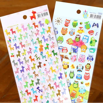 

DIY Kawaii Owl Giraffe Print Toy Sticker Cute Drawing Planner Diary Paper Scrapbooking Calendar Album Decor Sticker