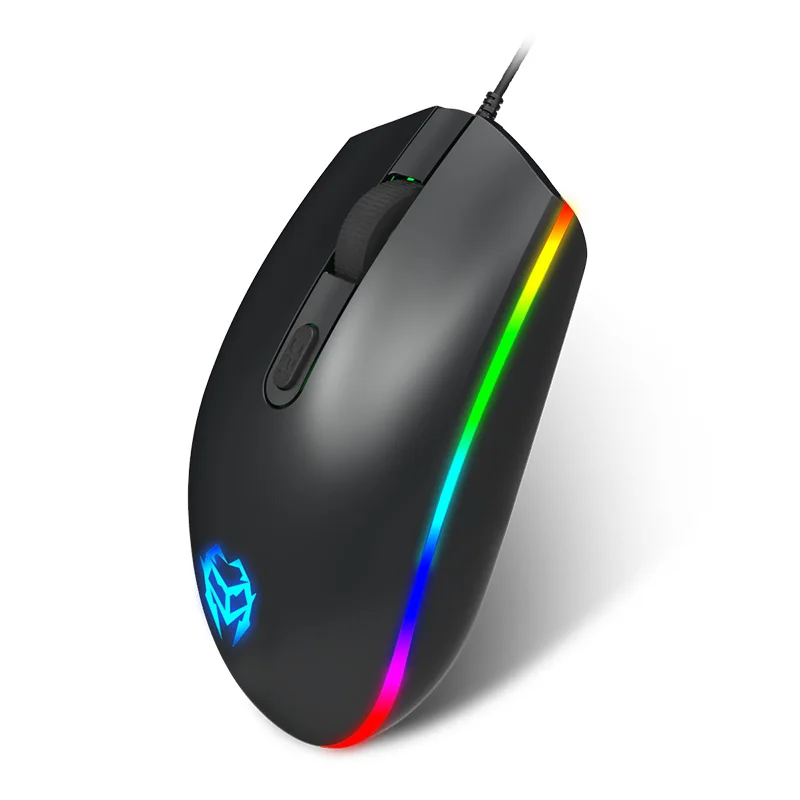 USB оптическая мышь 1600 точек/дюйм игровая RGB геймерская для настольного ПК