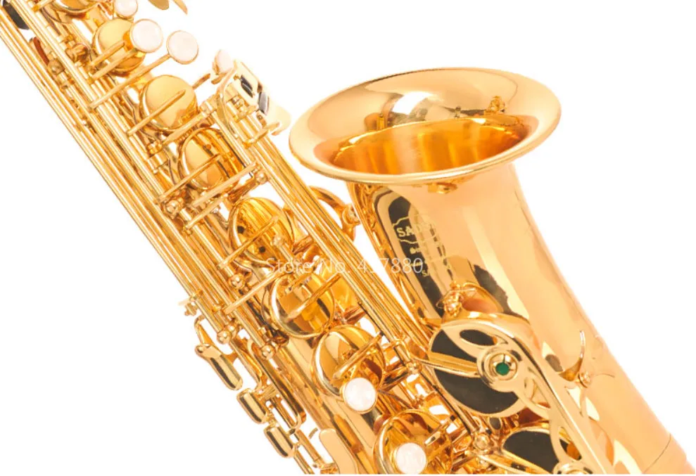 

SAIDESEN SAS-100 Eb Alto Saxophone Brass Gold Plated Carving E Flat Alto Sax Musical Instrument with Mouthpiece Case