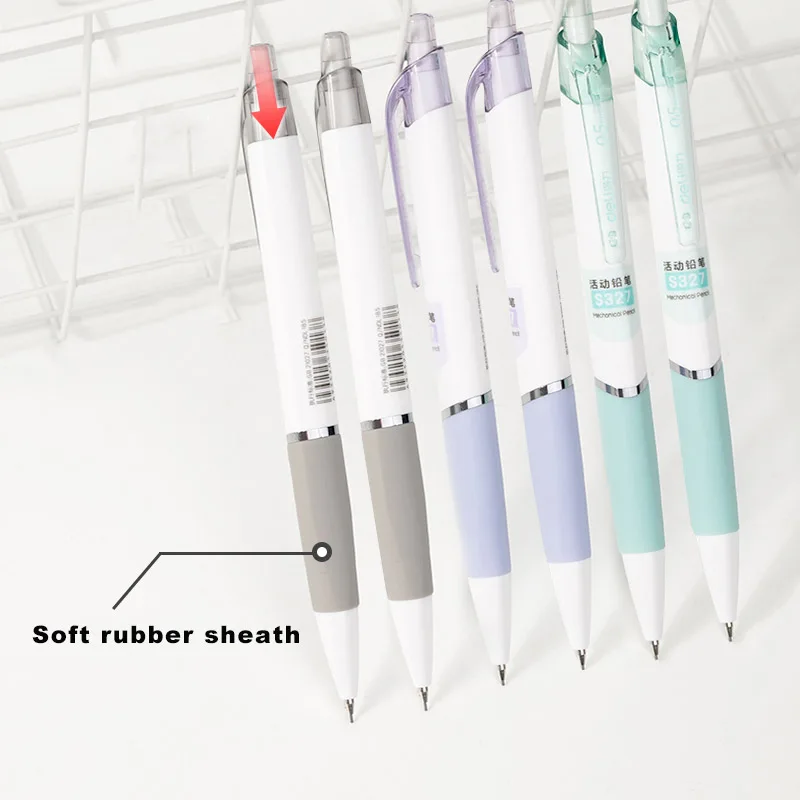 Deli Mechanical Pencil 0.5mm/0.7mm Lead Refill Student Writing Stationery for Kids School Supplies Automatic Pencil With Erasers 2
