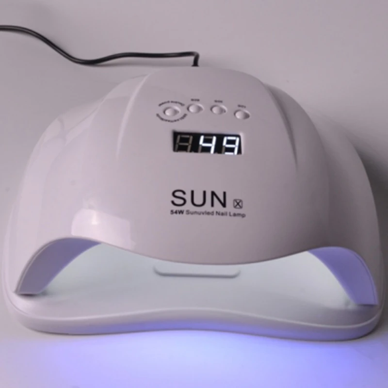 Сушилка для ногтей SUN X 54 Вт УФ светодиодная лампа ЖК белый светильник машина