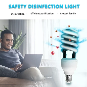 

UV disinfection Lamp Anion purification air sterilization Straight/Sprial Tube Black Ligh bulb Energy Saving Ultraviolet Lamps