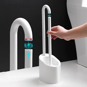 

UNTIOR Magic Plastic Toilet Brush Creative Magnetic Suspension Design Bathroom Cleaning Tools Portable Toilet Brush Holder