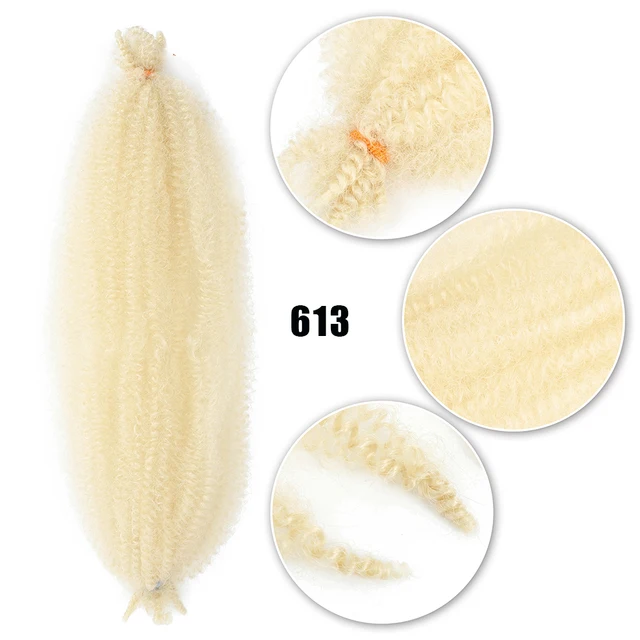 YunRong Kinky Marley Braiding Hair Springy Afro Twist Crochet Hair Bulk Extensions Faux Locs Marely Braid For African Women 613
