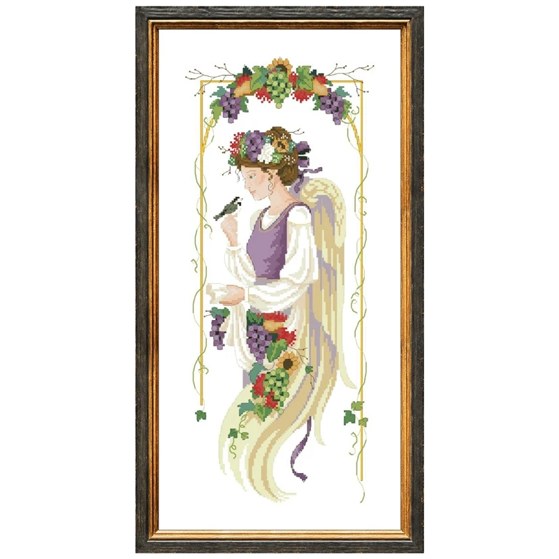 

Набор для вышивки крестиком Angel of bounty, дизайн сказочного узора, 18 карат, 14 карат, 11 карат, необработанный холст для вышивки крестиком, рукоделие «сделай сам»