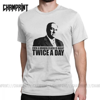 

The Sopranos Tony Soprano Men's T Shirts Crime Drama Tv Series Bada Bing Novelty Tees Short Sleeve T-Shirt 100% Cotton Gift Idea