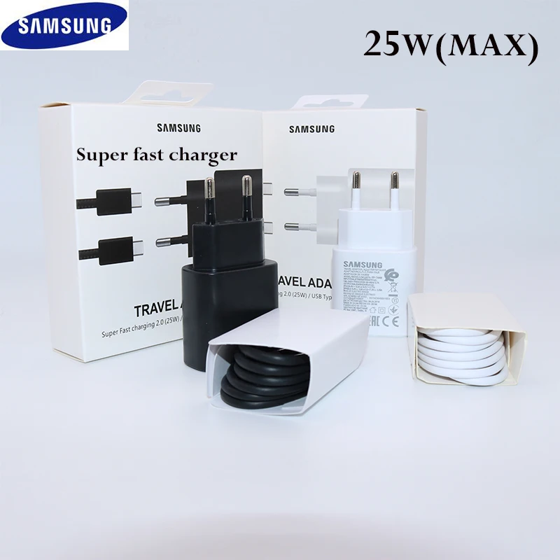 SAMSUNG Originele Super Snel Opladen Lader Samsung GALAXY Note 10 Note10 plus S10 Plus 25 Вт S10|Зарядные устройства| |