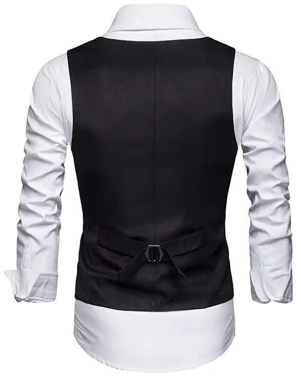 Fashion Autumn Summer Spring Men Vest Casual Vest Custom Made Wedding Vest 4 Buttons 3 Pocket Bridegroom Business Party Vest