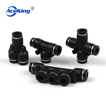 

Pneumatic pipe plastic joint PZA four-way PK five way three-way PY PE4 / 6 / 8 / 10 / 12 / 16mm T-type Y-type TEN-type