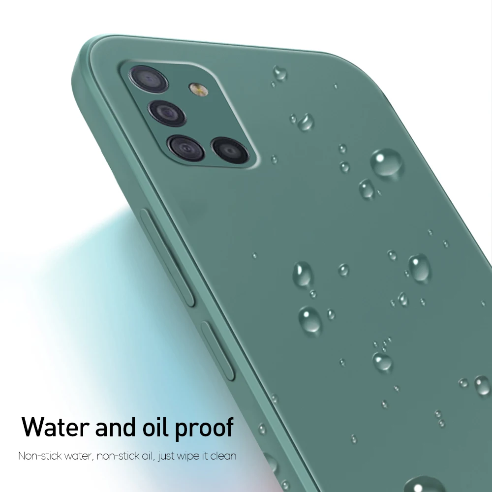 Luxury Original Square Soft Liquid Silicone Phone Case For Samsung Galaxy S21 Ultra S20 FE S10 Plus S9 S8 Note 20 10 9 8 Cover
