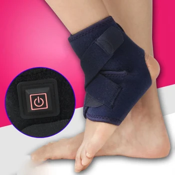 Elektrische Verwarming Bandage Strap Beschermen Voet Spier Membraan Ontsteking Winter Warm Houden Enkel Brace Protector