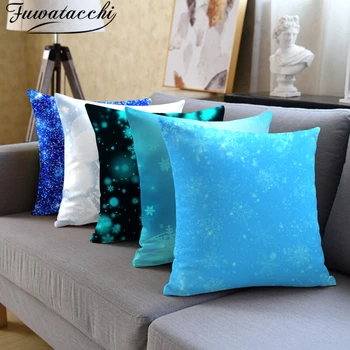 

Fuwatacchi Winter Snow Print Pillow Cases Warm Soft Christmas Gift Cushion Cover for Home Sofa Car Decorative Throw Pillowcases