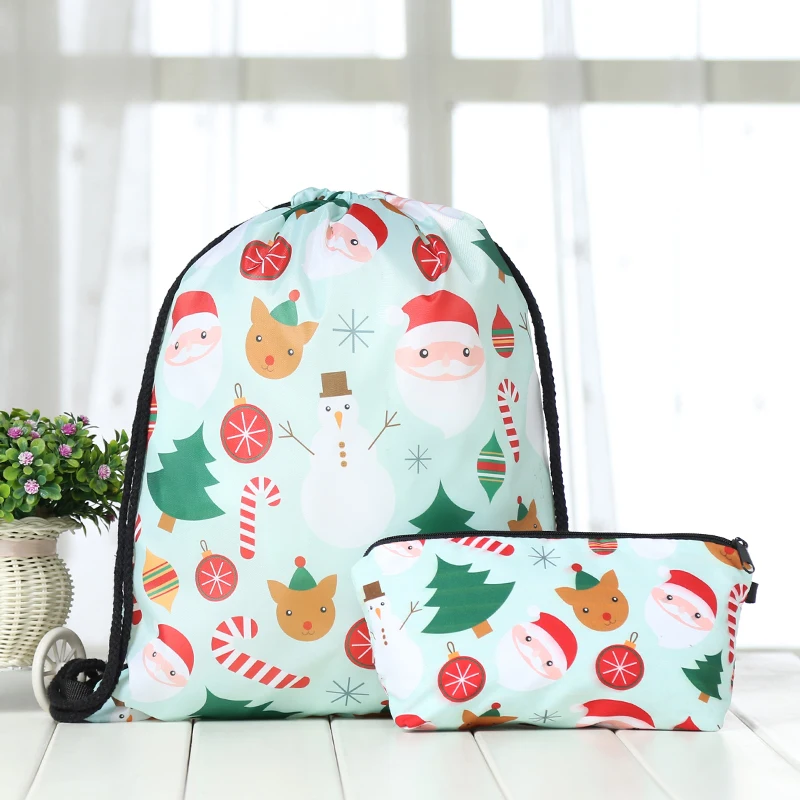 AS-6-6-6 drawstring Suit Backpack drawstring bags fashion Halloween printing men Casual bags unisex Women's shoulder 3D Clutch bag new - Цвет: AS-6-6-6