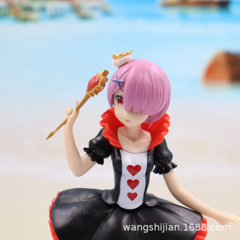 

Anime Re: Life in a Different World From Zero Ram Rem Cosplay Alice in the Wonderland Ver. PVC 21CM Figure Toy Model Collectible