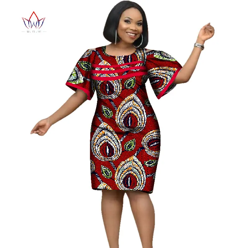 african attire for women Africa Dress For Women African Cotton Wax Print Dresses Dashiki Plus Size Africa Style Clothing for Women Office Dress WY2353 african wear for women Africa Clothing