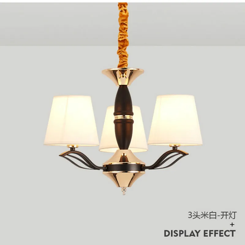 American Living Room Iron Grinding Glass Chandelier Modern Simple Dining Room Hotel Villa Bedroom Chandelier