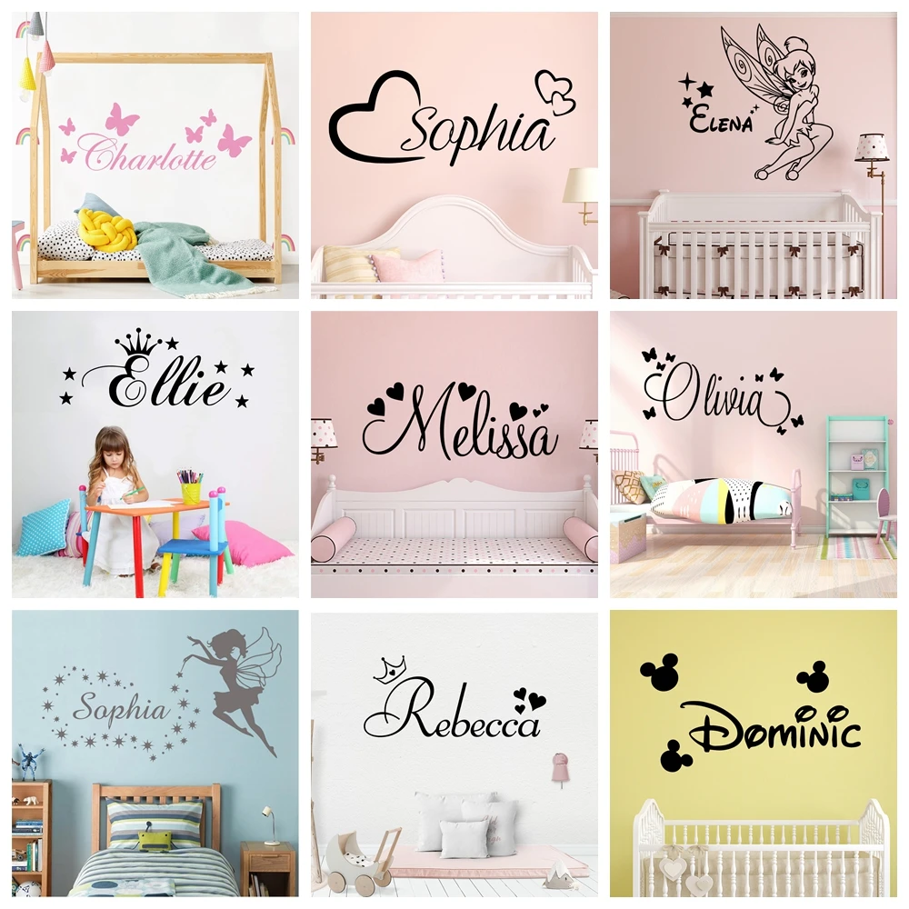 Colorful Custom Name Wall Sticker Vinyl Decal For Babys Room