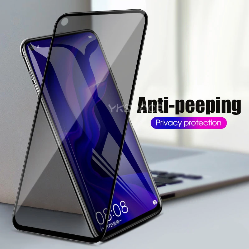 Privacy Screen Protector For Huawei Honor Play 3 3E 4T V30 Pro Anti Spy Peeping 30 30S 9H Tempered Glass Film | Мобильные телефоны