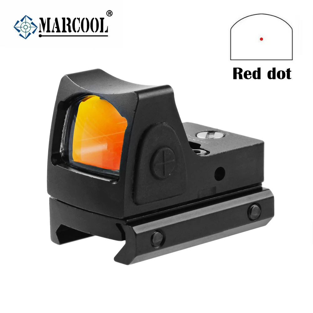 

Marcool RMR Red Dot Scope Mini 1x 23x17 Reflex Sight Tactical Collimator Optics for Rifle Pistol Glock 17/19 with 20mm Mount