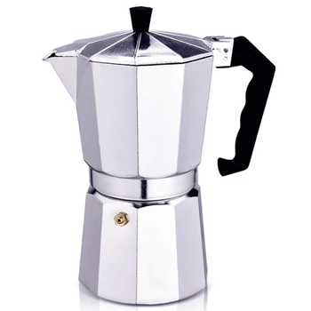 

Aluminum Coffee Maker Durable Moka Cafeteira Percolator Pot Practical Moka Coffee Pot 300Ml